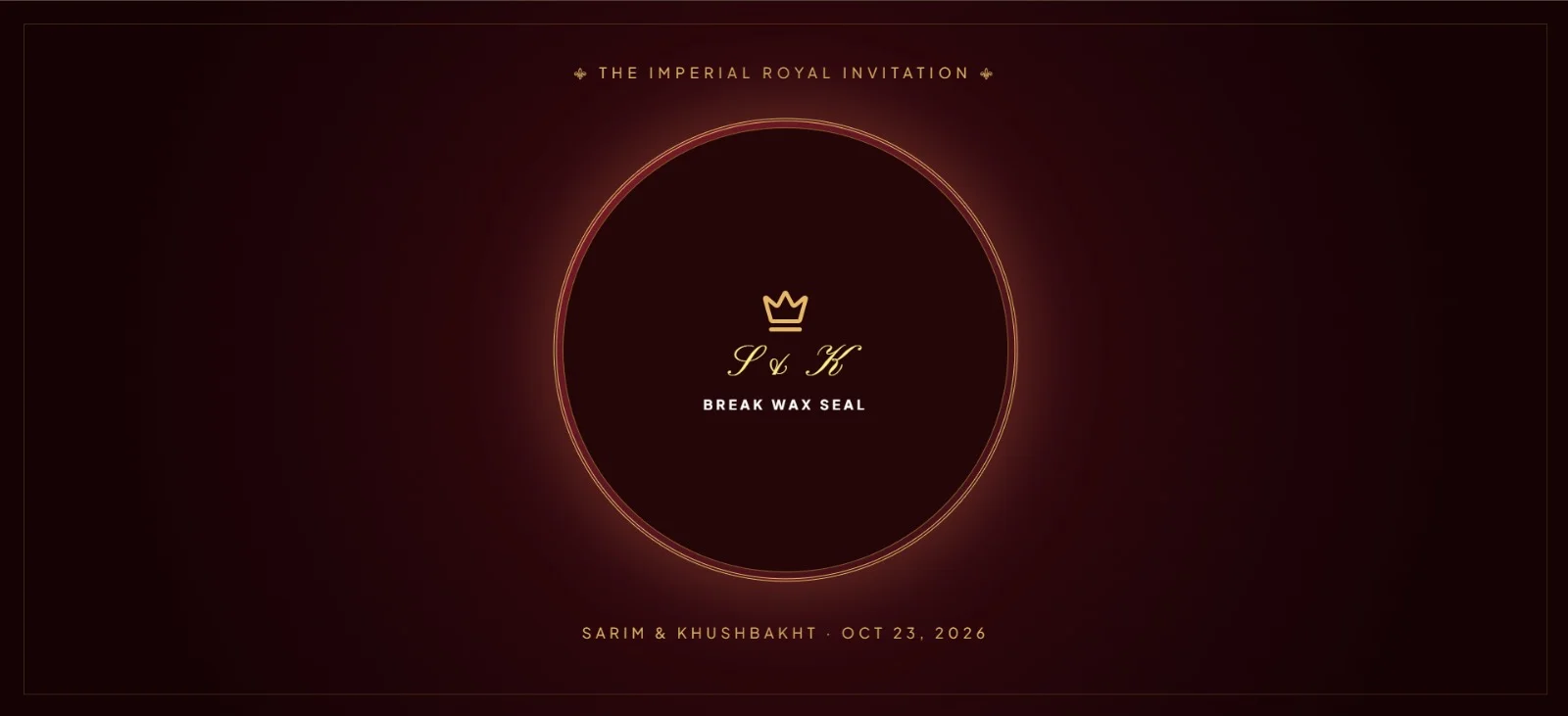 Elegance & Grace horizontal desktop invitation design