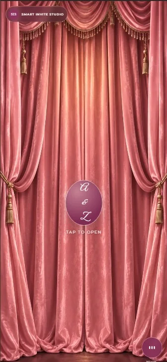 Eternal Harmony vertical mobile invitation design